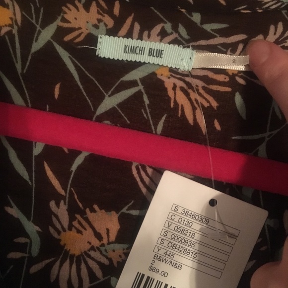 Kimchi Blue Poppy Deep-V Dress - Sz 2 - Picture 5 of 6